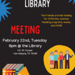 Friends of the Library Meeting - February 22 at 6PM