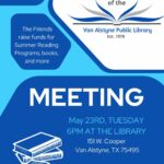 May 23 Friends of the Library Meeting