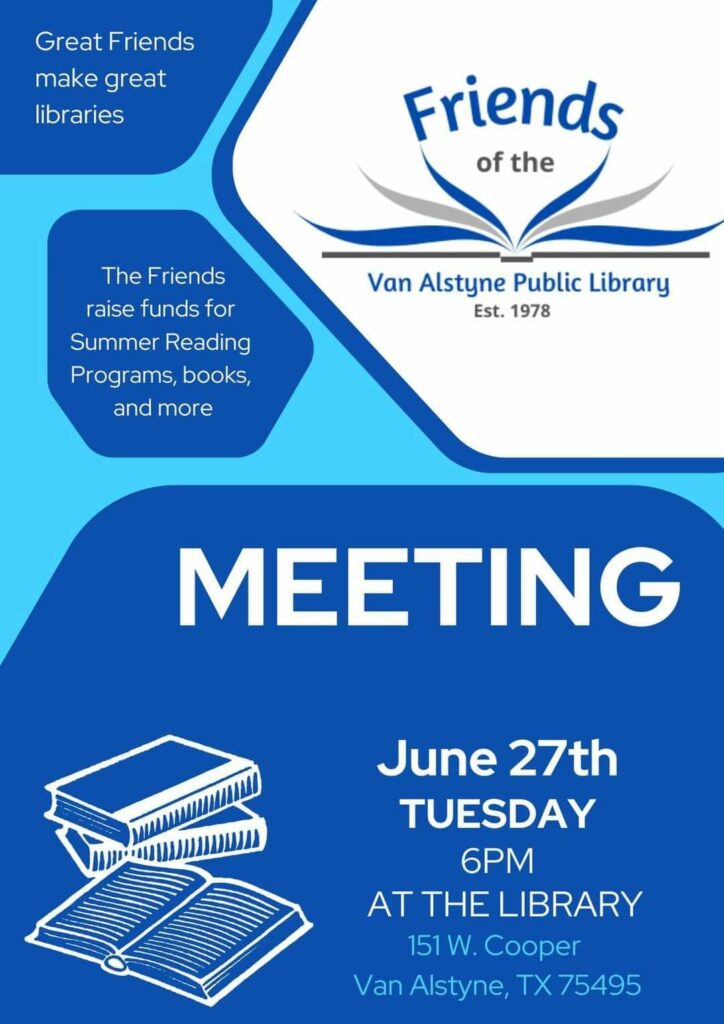 Friend's Meeting Tuesday, June 27th at 6PM